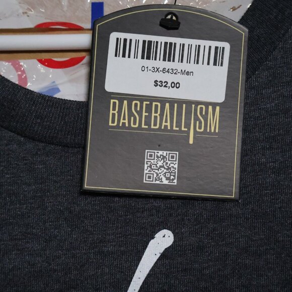 Baseballism 643 Double Play Shirt Mens 3XL Gray Graphic Tee Baseball MLB 6432 - Picture 4 of 10